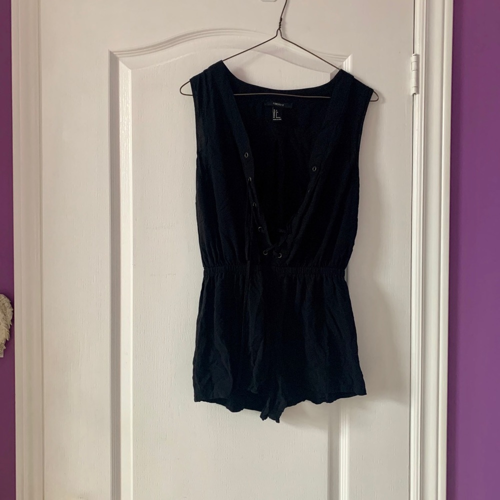 Black tie romper
